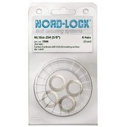 Nord-Lock 1584 Lock Washer, Wedge, Measurement System: Metric, M16 Nominal, Stainless Steel, 17 mm Inside Dia, 25.4 mm Outside Dia, 3 mm Thickness